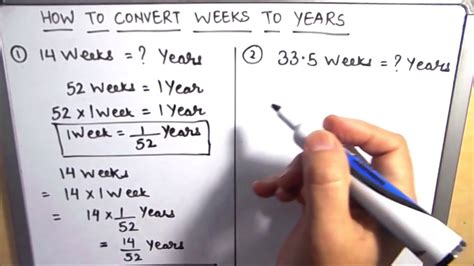 How To Convert Weeks To Years Easily Converting Weeks To Years Week