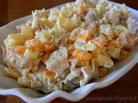 Un secondo veloce e gustoso. L'isola di Giada: INSALATA RUSSA DI POLLO...ovvero... COME ...