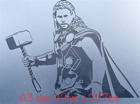 Thor Stencil The Avengers Stencil Wall Stencil Stencil For Etsy