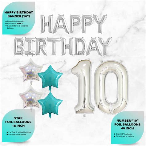 Buy 70 Piece Happy 10th Birthday Decorations For Girl Happy 10th