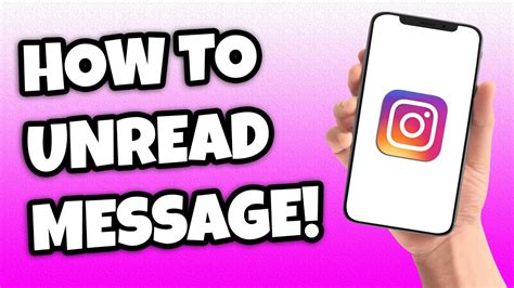 How To Unread Message On Instagram 2023 Youtube