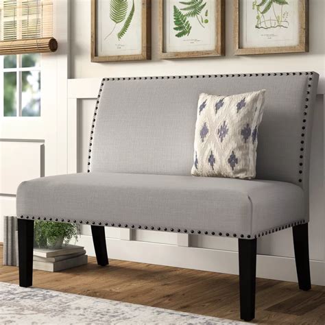 Generous scale makes room for one and all. Birch Lane™ Heritage Goddard Upholstered Bench & Reviews ...