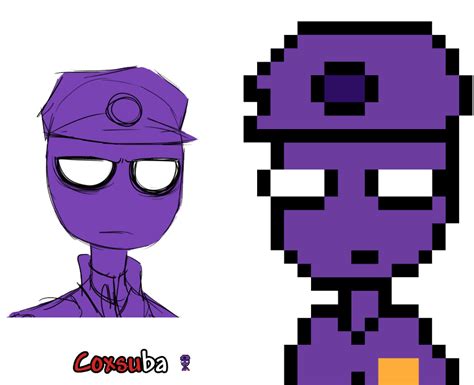 Purple Guy Pixel Fnaf By Coxsuba On Deviantart