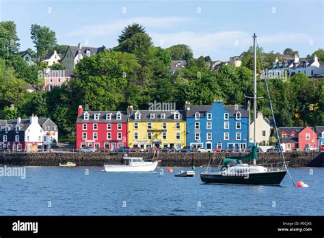 Colourful Houses On Quayside Tobermory Isle Of Mull Inner Hebrides