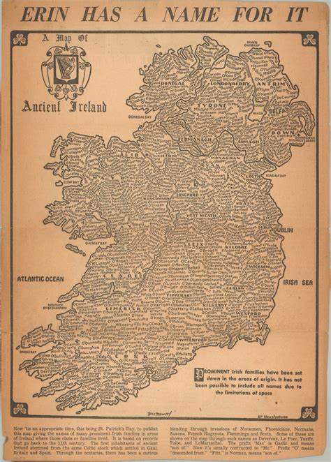 Erin Has A Name For It A Map Of Ancient Ireland Curtis Wright Maps