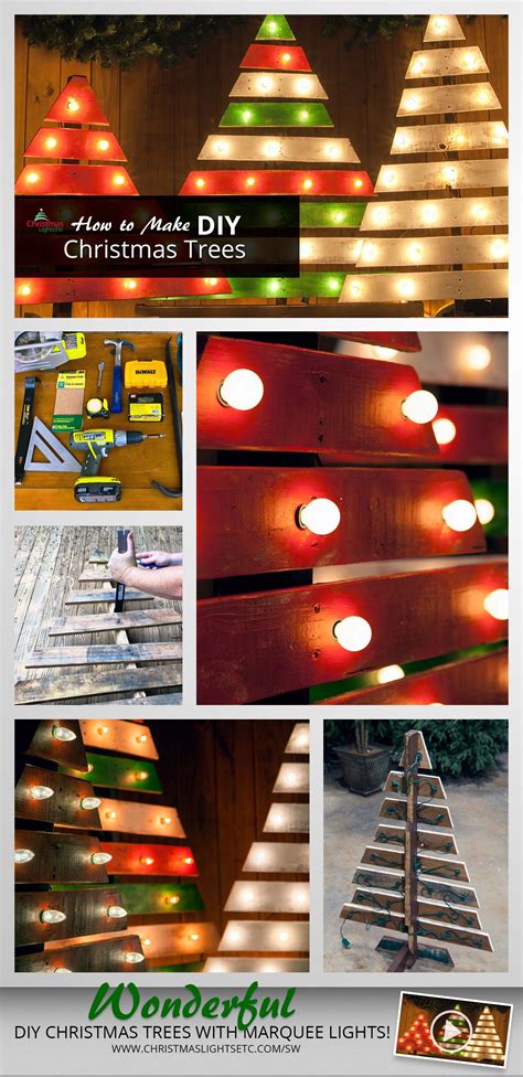 Maybe you would like to learn more about one of these? DIY Christmas Trees With Marquee Lights