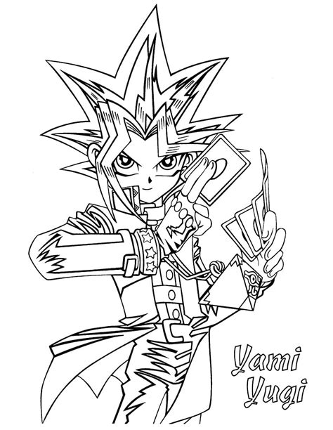 Yami Yugi From Yu Gi Oh Coloring Page Download Print Or Color Online For Free