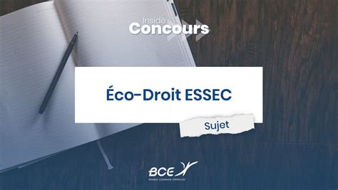 Eco-droit ESSEC 2023 - Sujet - Major Prépa