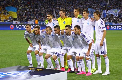 Fc Dynamo Kyiv Players Pose For A Group Photo Editorial Photography