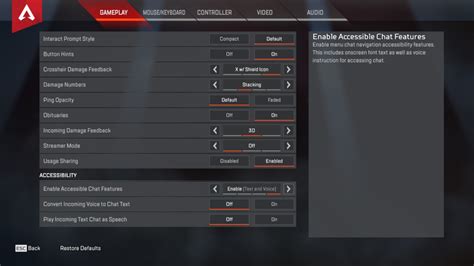 Apex Legends Has Some Great Accessibility Options Available