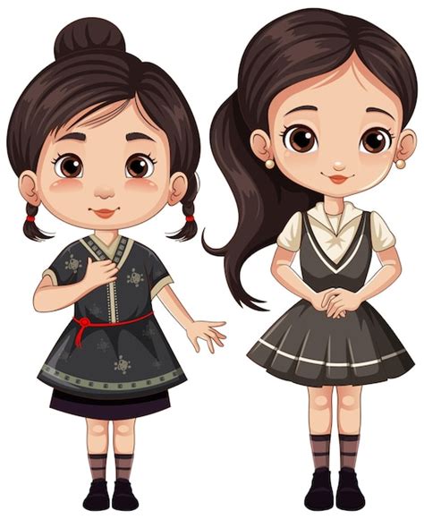 Vectores E Ilustraciones De Chica Anime Uniforme Escolar Para Descargar