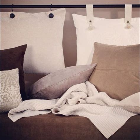 At least one side may be stained, painted or covered in cloth. Pillow Headboard- another way you can use pillows as ...