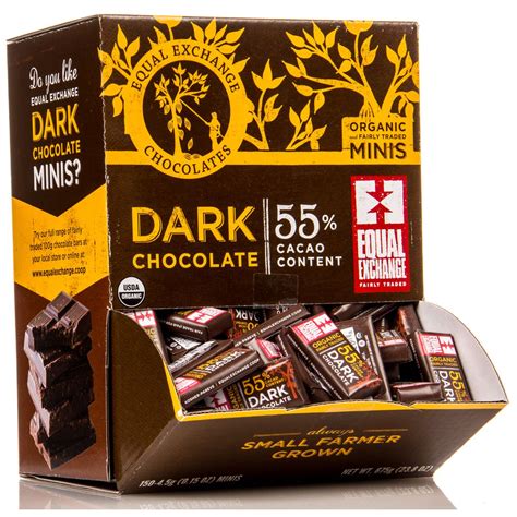 Equal Exchange Dark Chocolate Bars Mini Organic Azure Standard