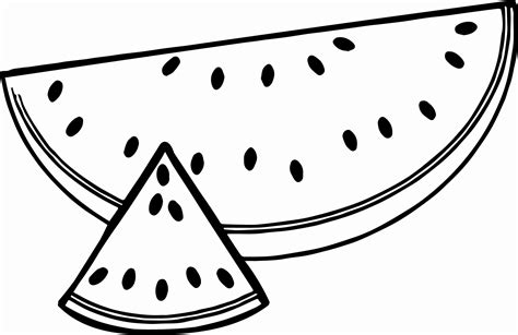 Printable Watermelon Coloring Page