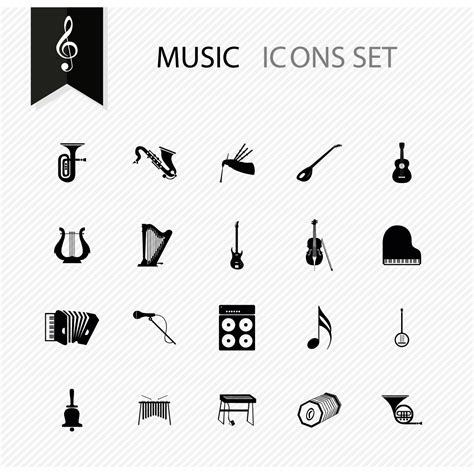 Vector For Free Use Music Icons Set