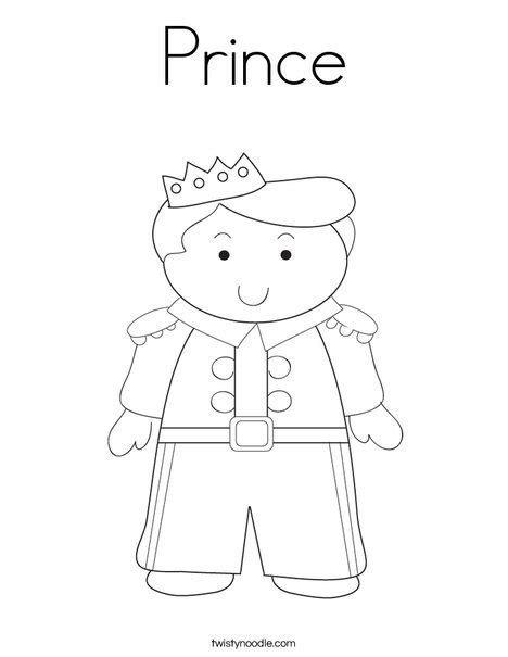 Little prince with telescope coloring page from little prince category. Prince Coloring Page - Twisty Noodle