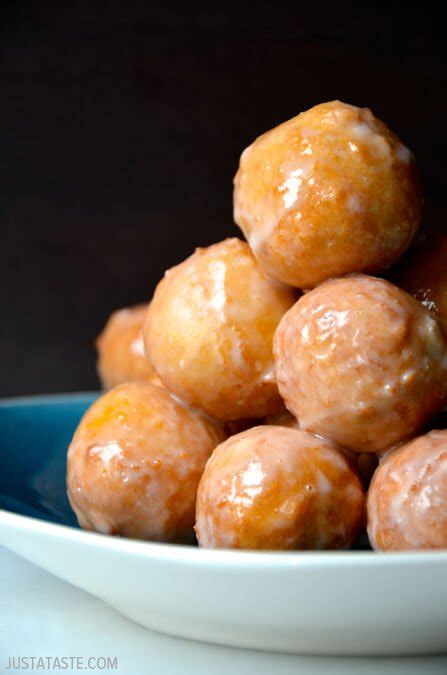 Easy Homemade Glazed Doughnut Holes Missie S Kitchen