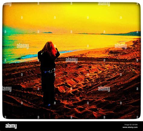 Sunrise On The Beach In Italy Stock Photo Alamy