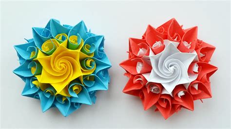 Very Beautiful Paper Flower Decoration For T Box Modular Origami