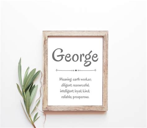 George Baby Name Meaning Baby Names Nursery Sign Boy Names Etsy