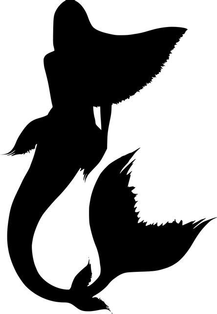 The Silhouette Of A Mermaid With Long Hair