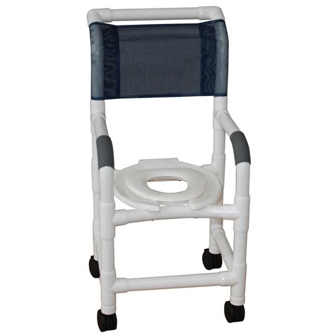 Mjm International 115 3 Rh Pediatric Small Adult Shower Chair With Reducer Hard Seat