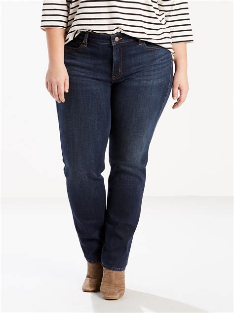 Levis Womens Plus Size Classic 414 Straight Leg Jean