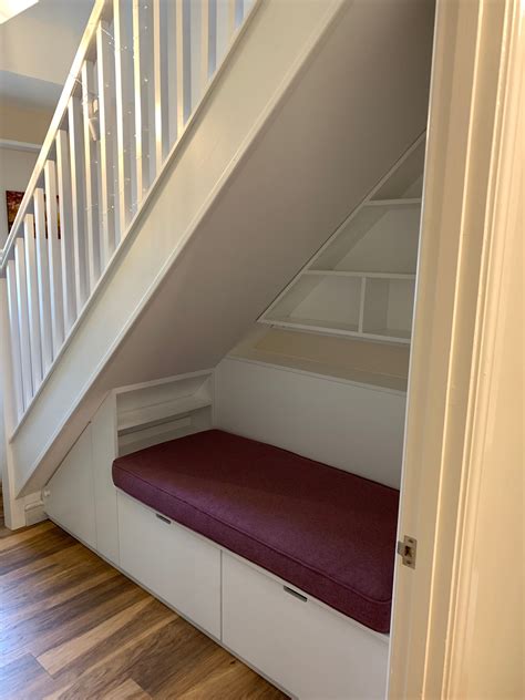 Surround large, heavy furniture with a layer of old blankets, shrink wrap, bubble wrap, or some combination of the 3 things and secure it in place with tape. Under Stairs Storage And Seating Area With Deep Drawers | Understairs storage, Stairs in living ...