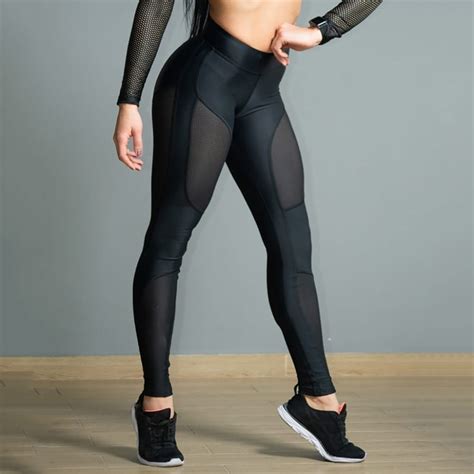 women leggings mesh see through yoga pants workout leggings fitness sports gym yoga athletic