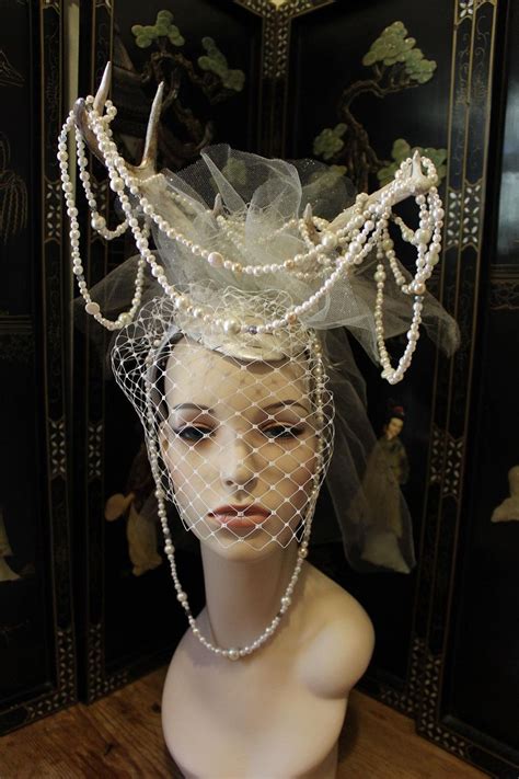 Artemis Bride Ethically Sourced Antler Headdress With Etsy Pearls