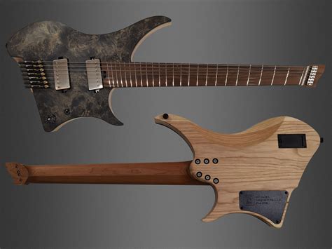 Goc Materia Headless Guitar 7 String Mh7bob Obsidian Electric