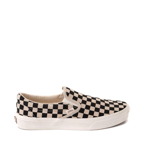 Vans Slip On Eco Theory Checkerboard Skate Shoe Natural Journeys