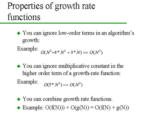 Properties Of Growth Rate Functions