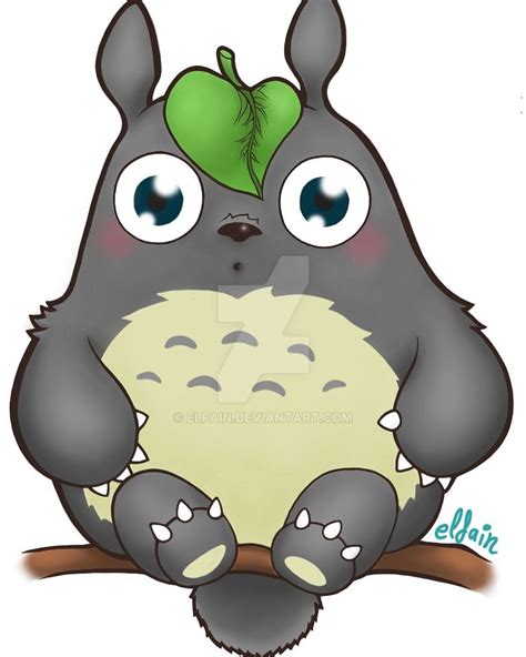 Chibi Totoro Fanart By Elfain On Deviantart