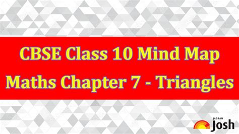 Cbse Class 10 Maths Mind Map For Chapter 6 Triangles Free Pdf Download