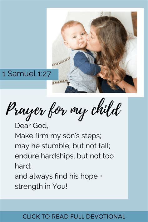 Devotional Mothers Prayer For Her Child Nourish Move Love
