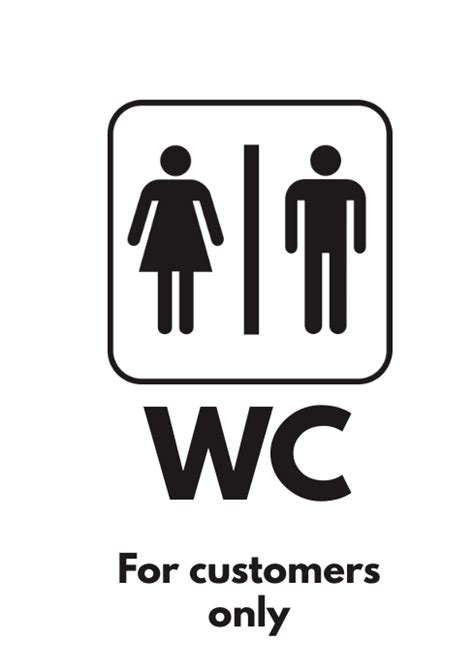 Copy Of Wc Toilet Restroom Sign Template Postermywall