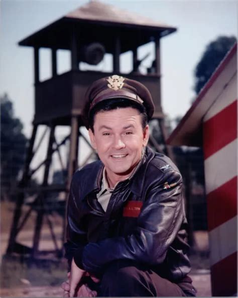 hogan s heroes tv series bob crane on set by look out tower 8x10 photo 10 75 picclick