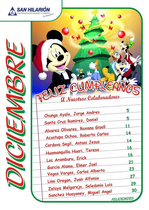 Cooperativa San Hilarión: Diciembre: ¡Feliz Cumpleaños a nuestros