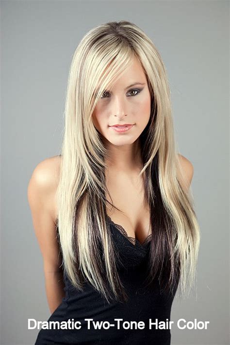 The money piece highlighting technique is a great way to make that happen! two+tone+blonde+hair+color | How to apply hair Extensions ...