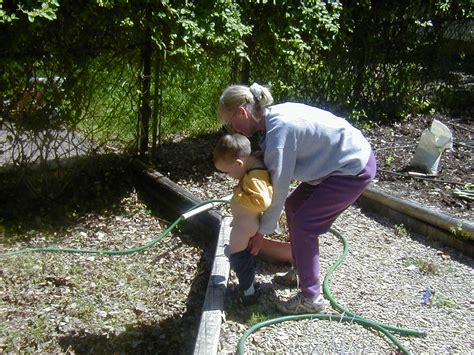 Cooper Peeing In The Garden With Grandmas Support Flickr