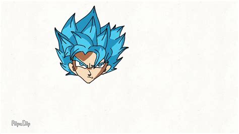 Goku Ssjb Hair Moving Animation Colored Youtube