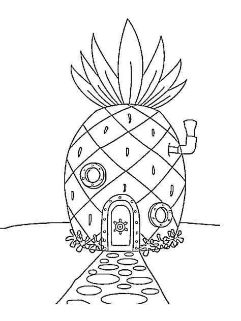 Sandy cheeks against the fish. colouring page SpongeBob's house | coloringpage.ca