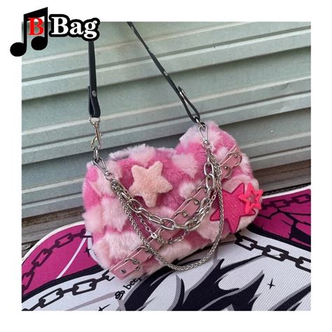 الوردي أفخم حقيبة الكتف فتاة ساخنة لطيف الحلو حمل امرأة ستار نمط قطري عبر حقيبة يد كل يوم القوطي