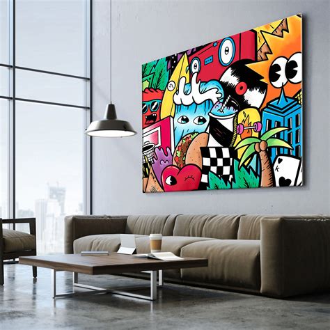 Extra Large Wall Art Street Art Canvas Art Print Living Room Etsy UK