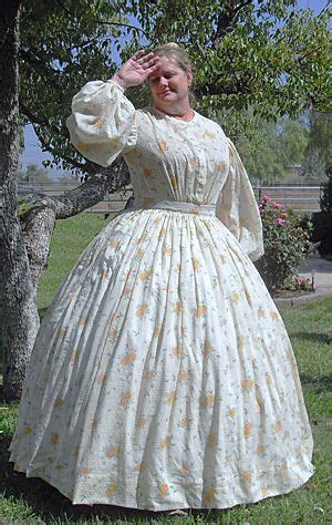 Poofy Skirt Civil War Dress Victorian Hats Jewel Neckline Dress