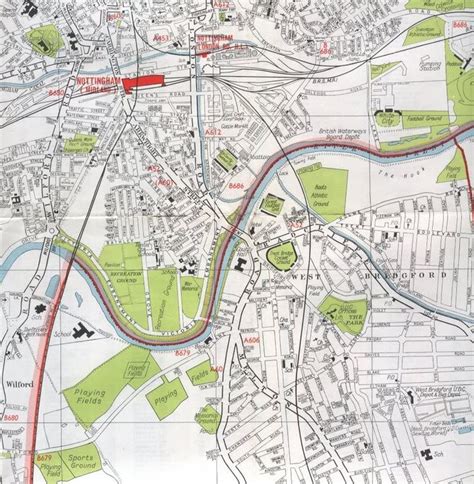 1960s Meadows Map 313kb Old Maps Of Nottingham Nottingham Map