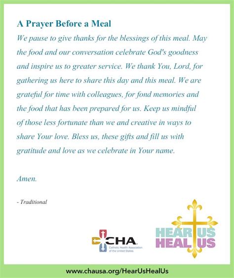 Lord, bless this food and grant that we may thankful for thy mercies be; A Prayer Before a Meal #HearUsHealUs | Prayer | Easter ...