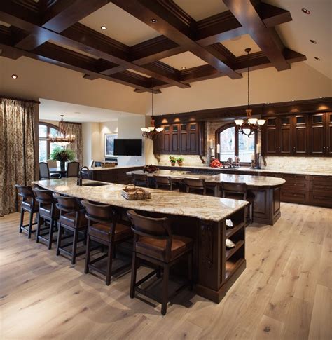 We ship nationwide and do full interior remodeling almost anywhere in southern california. Traditional Kitchen | Light grey wood floors, Dark brown ...