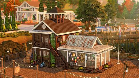 Brindleton Bay Seafood Diner 🦀 The Sims 4 Speed Build No Cc Youtube